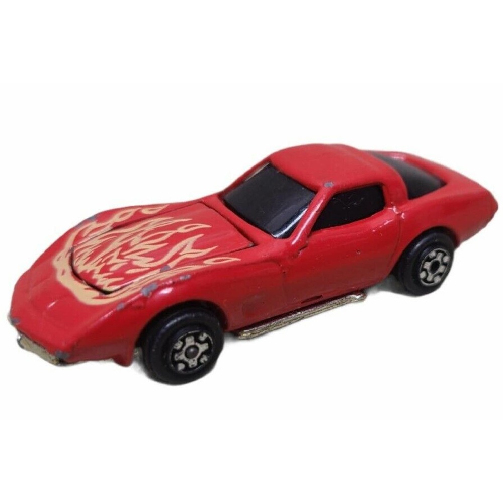 VINTAGE 1979 KIDCO Red Flames Corvette Race Car Toy - RARE!
